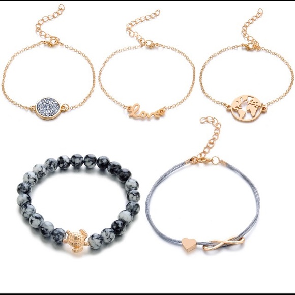 Set of 5 Braclets - Picture 3 of 8